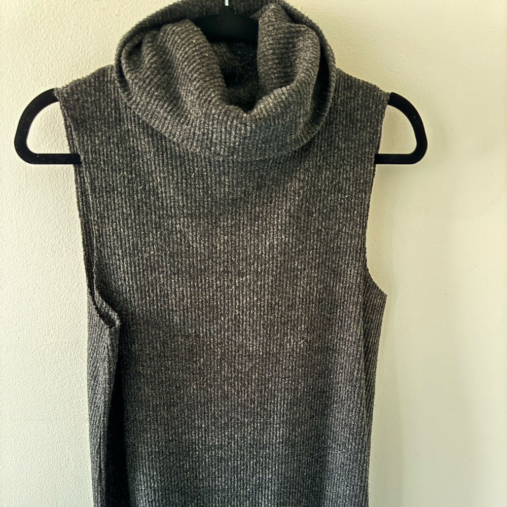 Urban Outfitters Gray Sleeveless Turtleneck Sweater Dress